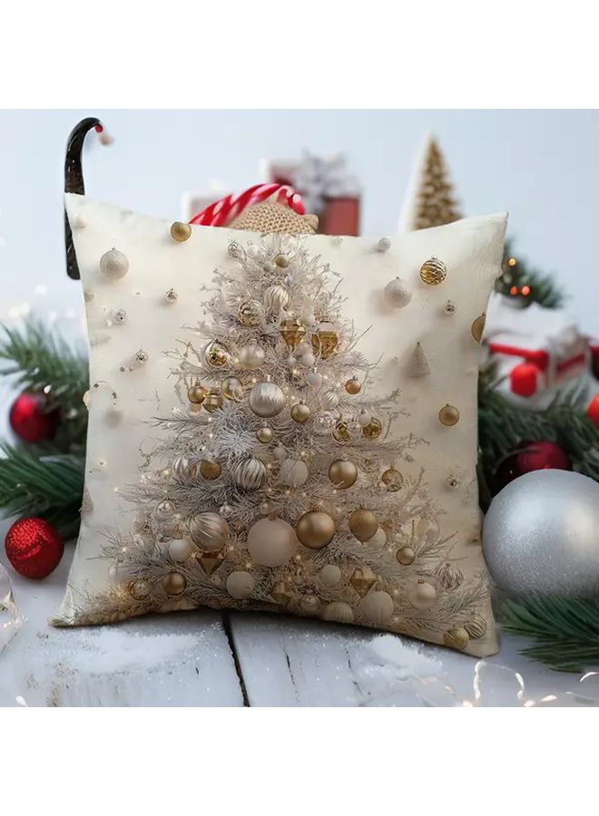 French Style Christmas Tree Throw Pillow Cover 17 72x17 72 Inch Decorative Cushion Case - Image 1